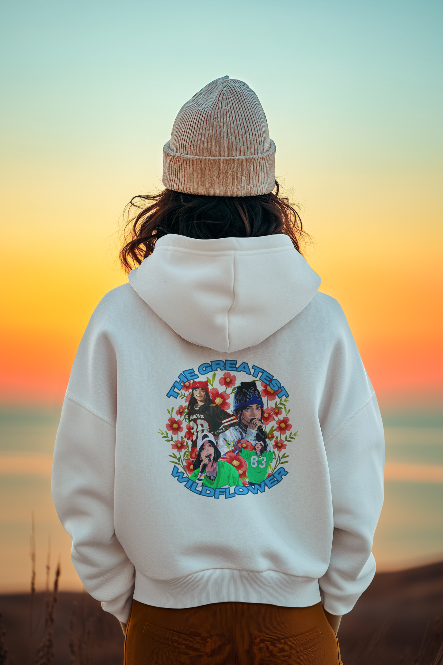Billie Eilish Inspired Hoodie - The Greatest Wildflower | Heavy Blend, Double-Lined Hood, Soft Cotton-Polyester Blend