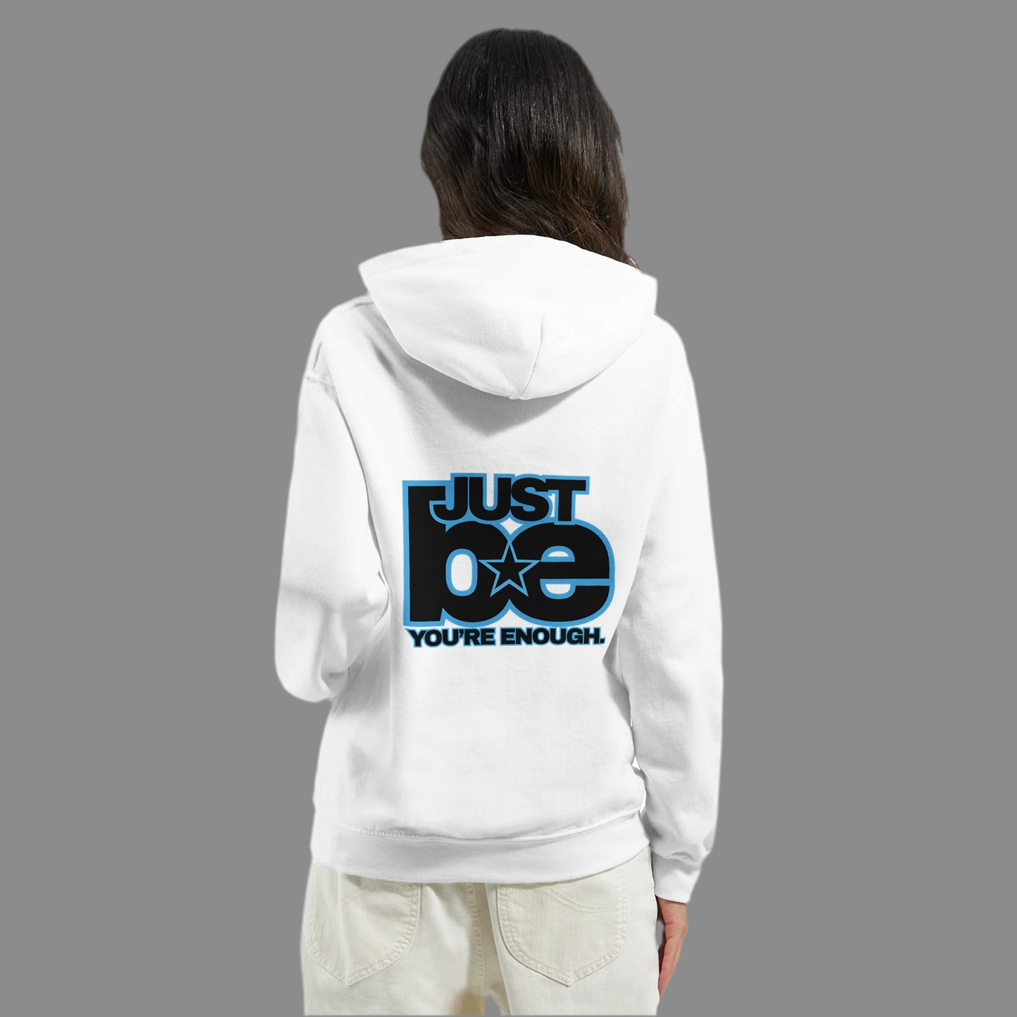 Billie Eilish Inspired 'Just Be. You're Enough' Classic Unisex Pullover Hoodie - Gildan® Heavy Blend