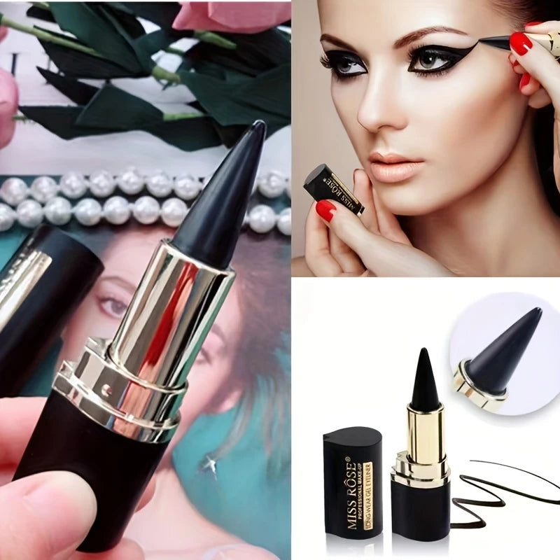 Matte Waterproof And Smudge Proof Eyeliner Balm Black Single-head Solid Eyeliner Balm Make-up for Women Cosmetics