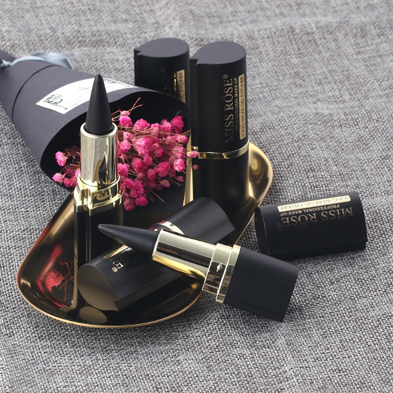 Matte Waterproof And Smudge Proof Eyeliner Balm Black Single-head Solid Eyeliner Balm Make-up for Women Cosmetics