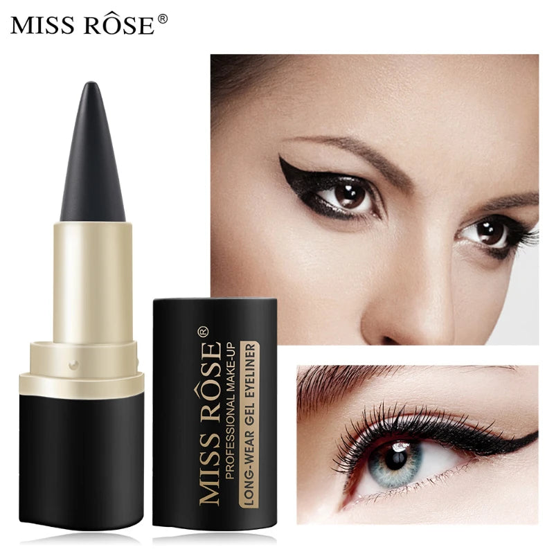 Matte Waterproof And Smudge Proof Eyeliner Balm Black Single-head Solid Eyeliner Balm Make-up for Women Cosmetics