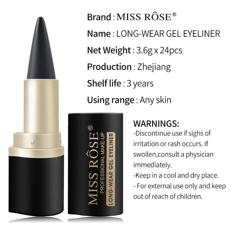 Matte Waterproof And Smudge Proof Eyeliner Balm Black Single-head Solid Eyeliner Balm Make-up for Women Cosmetics